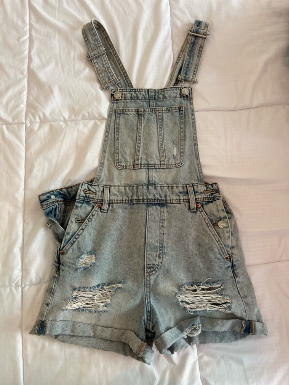 Divided Light Blue Denim Overalls